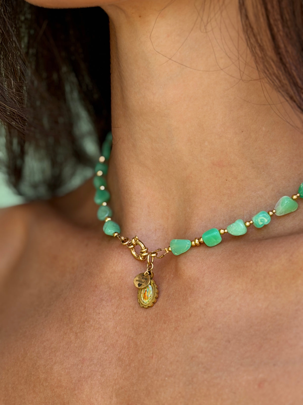 Onde — Collier en chrysoprase
