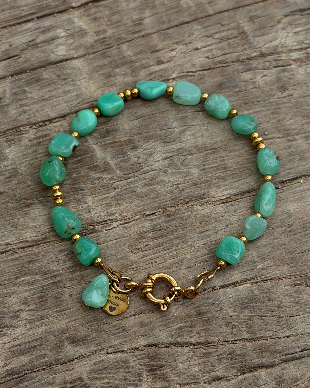 Onde — Bracelet en chrysoprase