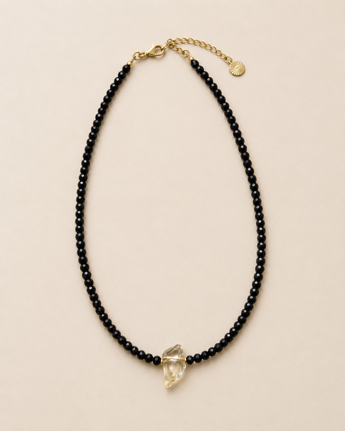 Collier Aurora spinelle et prasiolite — Théra'Pierres, Golfe de Saint-Tropez