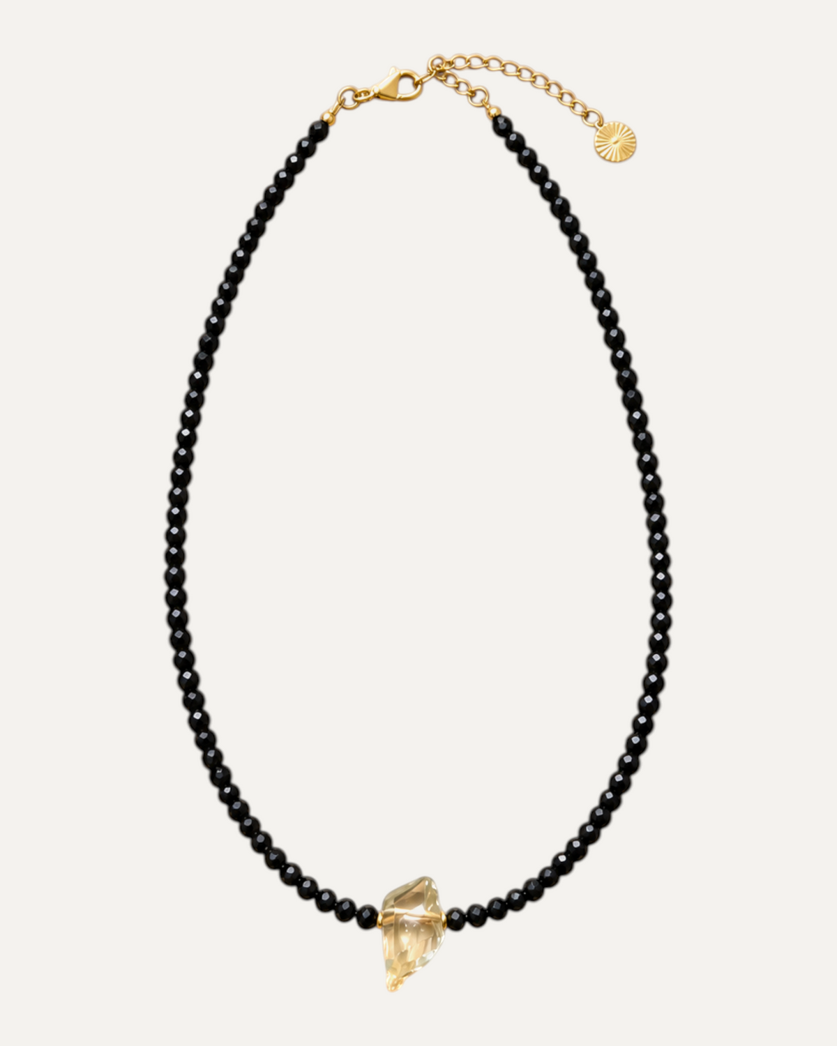 Collier Aurora en spinelle et prasiolite, finition dorée — Théra'Pierres