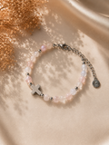 Bracelet Amour, quartz rose — Théra'Pierres, Golfe de Saint-Tropez