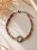 Bracelet Angelo, rhodochrosite — Théra'Pierres, Golfe de Saint-Tropez