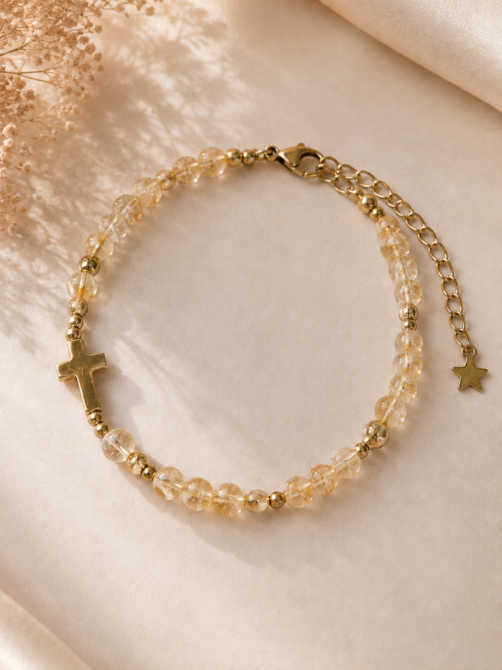 Bracelet Aube, citrine - Théra'Pierres, Golfe de Saint-Tropez