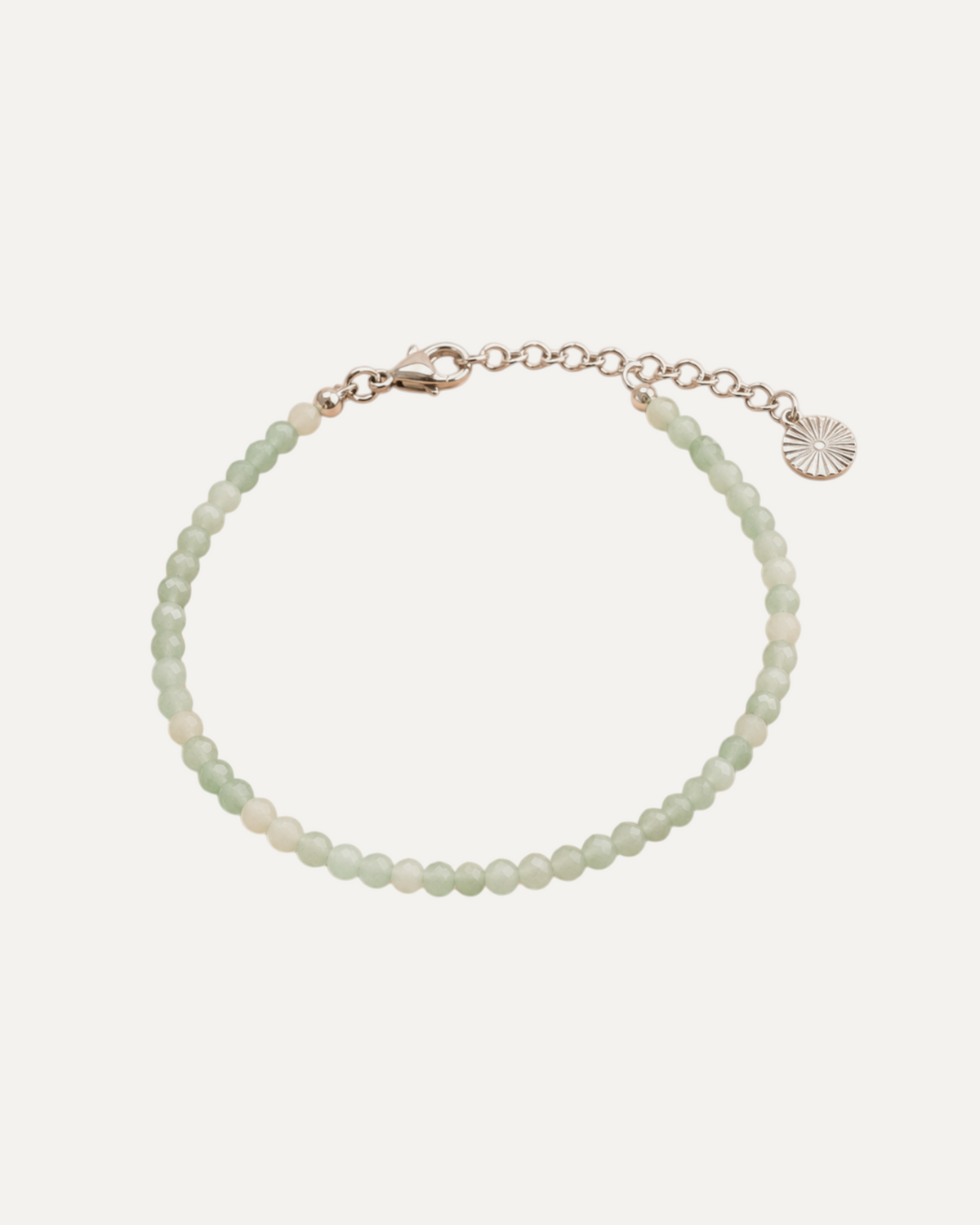 Bracelet Brezza en émeraude, finition argentée — Théra'Pierres