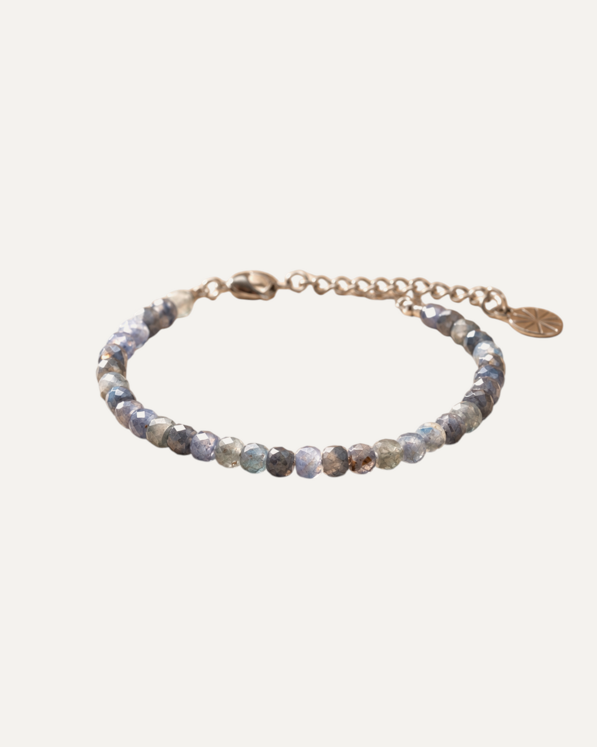 Bracelet Capri en cyanite, finition argentée — Théra'Pierres