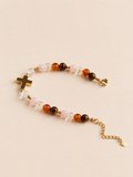 Bracelet Équilibre, cornaline et œil de tigre — Théra'Pierres, Golfe de Saint-Tropez