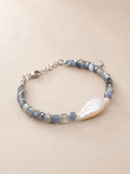 Bracelet Sillage, cyanite — Théra'Pierres, Golfe de Saint-Tropez
