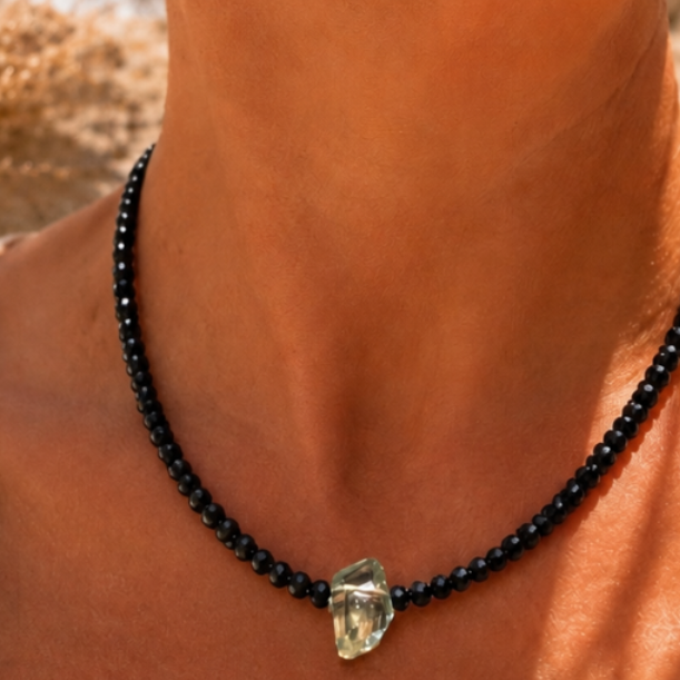 Collier Aurora, spinelle et prasiolite — Thérapierres, Golfe de Saint-Tropez