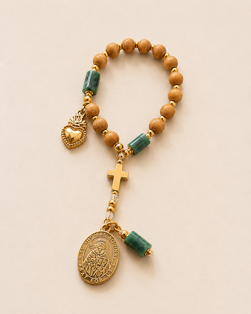 Dizainier de prière, médaille Saint Thomas — Théra'Pierres, Golfe de Saint-Tropez