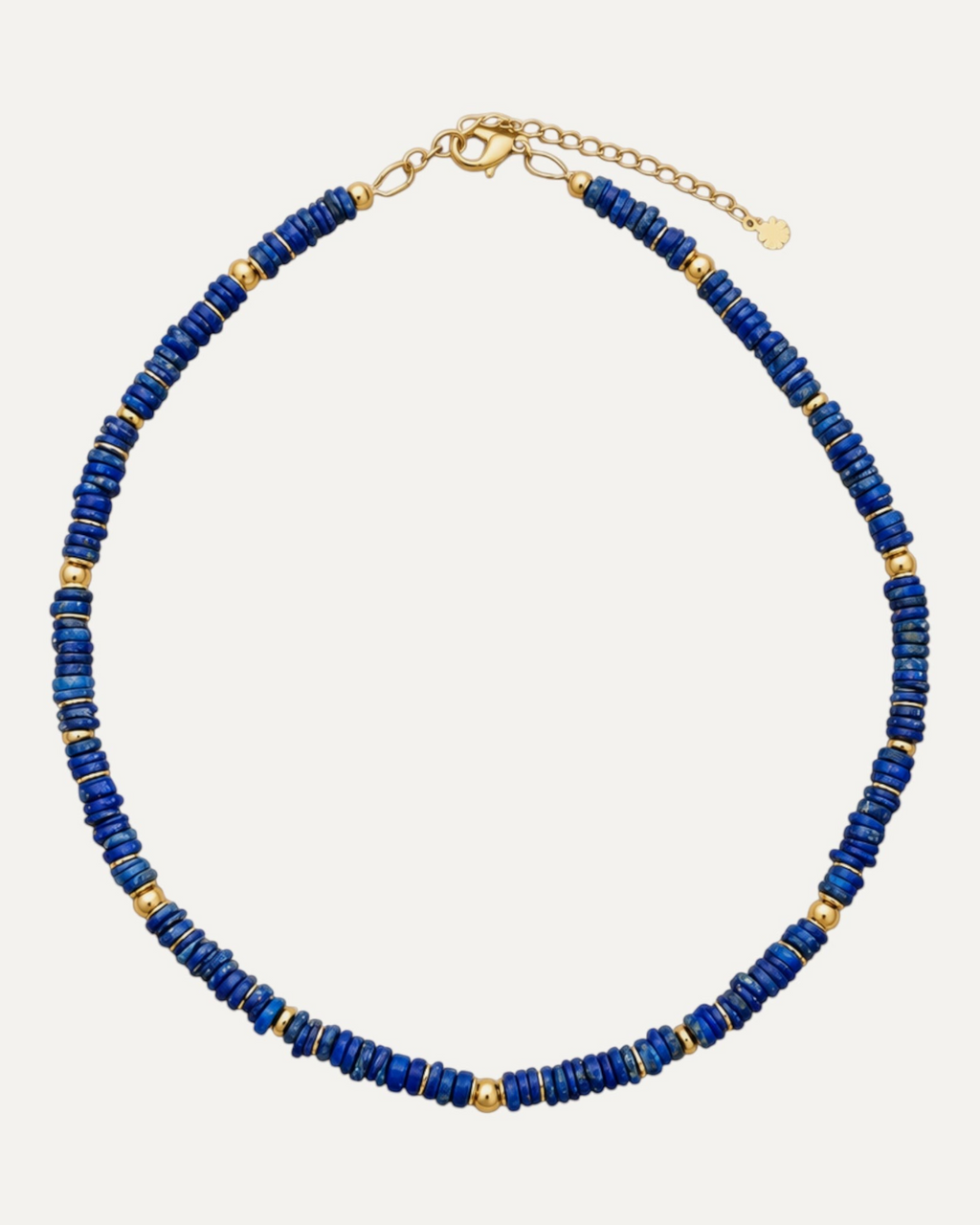 Collier Gloria en lapis-lazuli, finition dorée — Théra'Pierres
