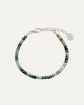 Bracelet Largo en tourmaline bleue, finition argentée — Théra'Pierres