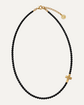 Collier Étincelle en spinelle, croix dorée — Théra'Pierres